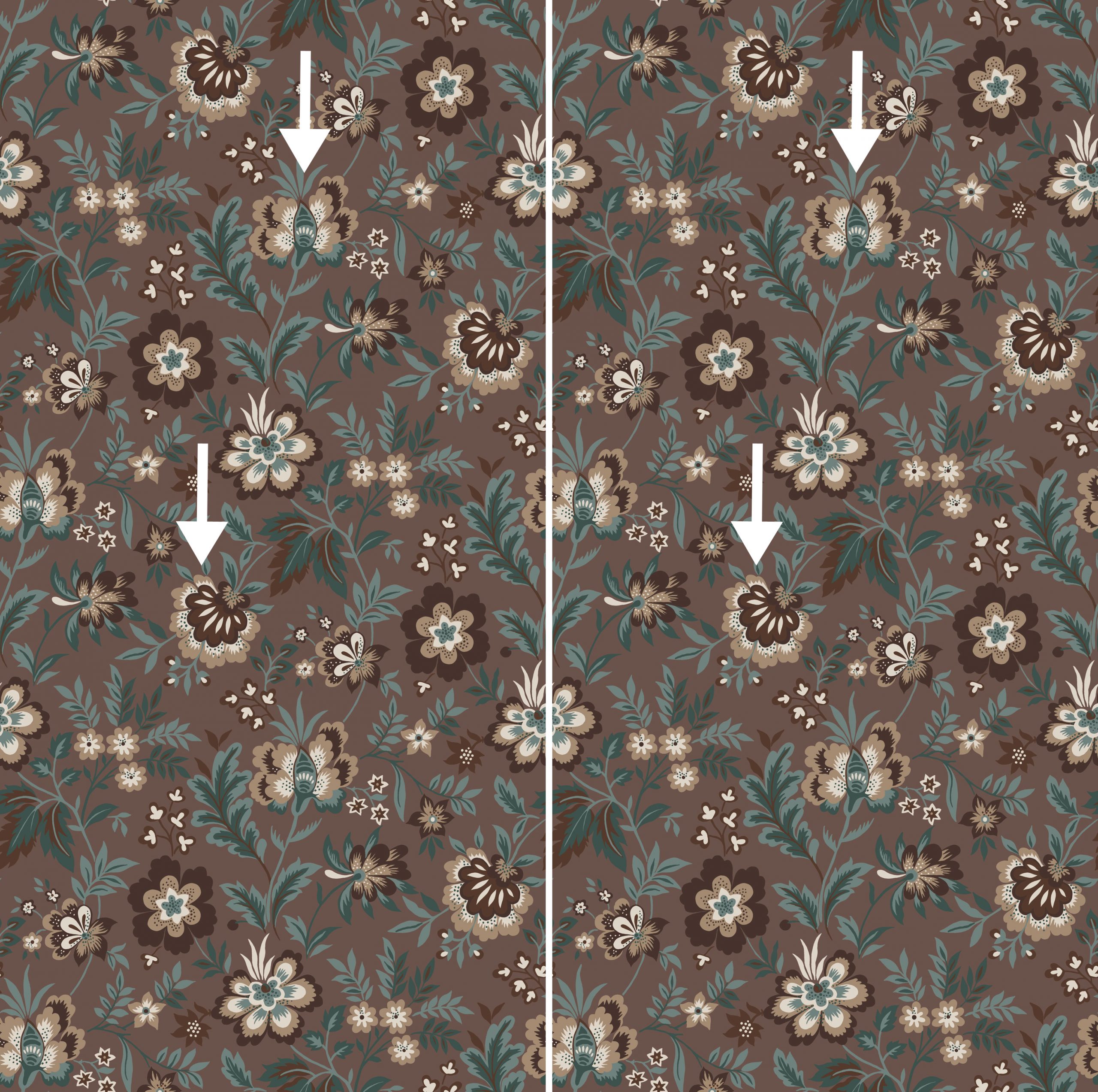 mirabelle brunröd tapet med blommor lyckebo