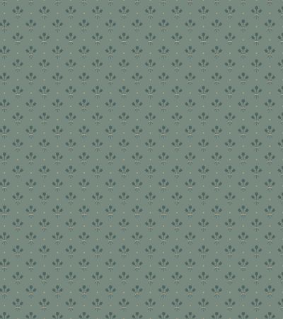 Grön tapet med Blommigt, , Småmönstrat mönster