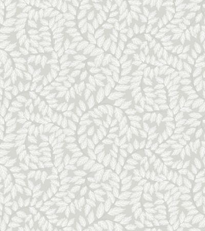 Grå, Beige tapet med Blad, Småmönstrat mönster