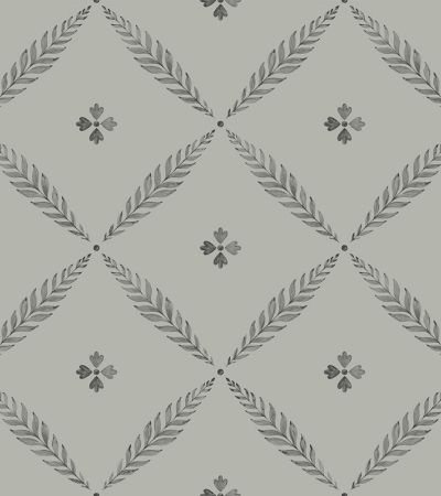 Grå tapet med Blad, , Stormönstrat, Blommigt mönster