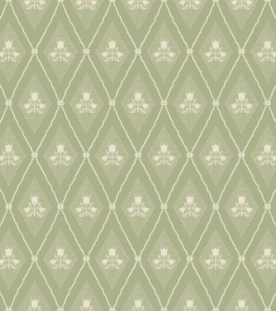 Grön tapet med Rutigt mönster